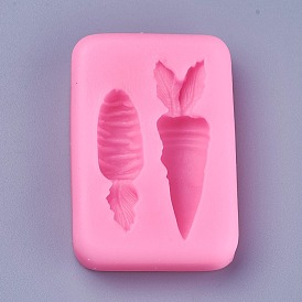 Moules en silicone de qualité alimentaire, moules fondants, pour la décoration de gâteau de bricolage, chocolat, candy, fabrication de bijoux en résine uv & résine époxy, carotte
