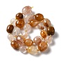 Natural Yellow Hematoid Quartz/Golden Healer Quartz Beads Strands, Oval