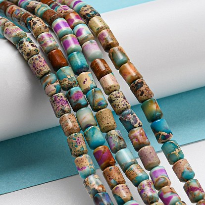 Натуральные имперские нитки из бисера яшмы, окрашенные, колонка