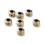 Rack Plating Brass Spacer Beads, Lead Free & Cadmium Free, Grooved, Rondelle