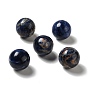 Perles de sodalite naturelles, pas de trous / non percés, ronde