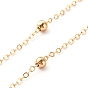 Brass Satellite Chain Necklaces, with 304 Stainless Steel Lobster Claw Clasp