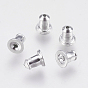 Aluminum Ear Nuts, Earring Backs, Bell, Platinum