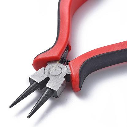 Juegos de herramientas de joyería de hierro: alicates de punta redonda, alicates de corte de alambre y alicates de corte lateral, 114~131 mm, 3 PC / sistema