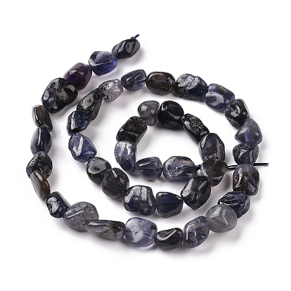 Natural Iolite Beads Strands, Nuggets