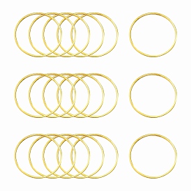 Anillos de bronce que une, anillo redondo, larga duración plateado