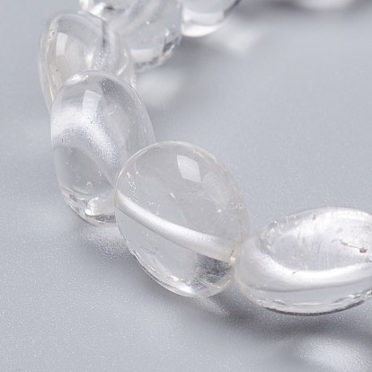 Bracelets de perles extensibles en pierres précieuses, pierre tombée, nuggets