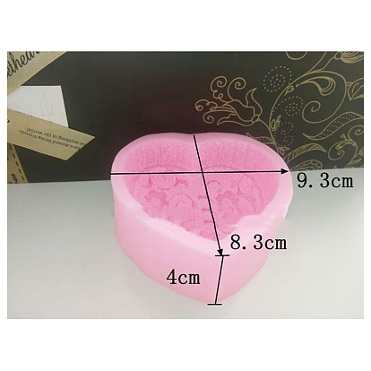 Food Grade Silicone Molds, Fondant Molds, For DIY Cake Decoration, Chocolate, Candy, UV Resin & Epoxy Resin Jewelry Making, Heart with Flower