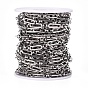 304 Stainless Steel Figaro Chains, Unwelded, with Spool