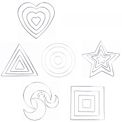 Eisenreifen, Makramee-Ring, für Kunsthandwerk und gewebtes Netz / Netz mit Federbedarf, Herz/Dreieck/Mond