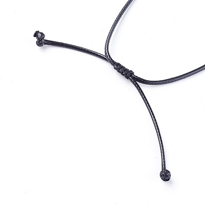 Gemstone подвески ожерелья, с вощеным шнуром и нейлоновым шнуром, конус