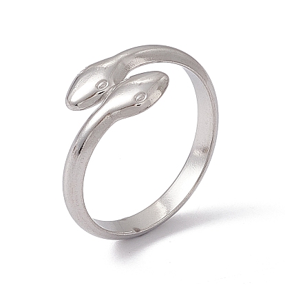 304 кольцо-манжета из нержавеющей стали с двойной змейкой для женщин