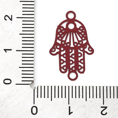 430 charmes de connecteur en acier inoxydable, embellissements en métal gravé, liens de la main hamsa religion