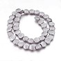 Electroplated Non-magnetic Synthetic Hematite Beads Strands, Frosted, Shell