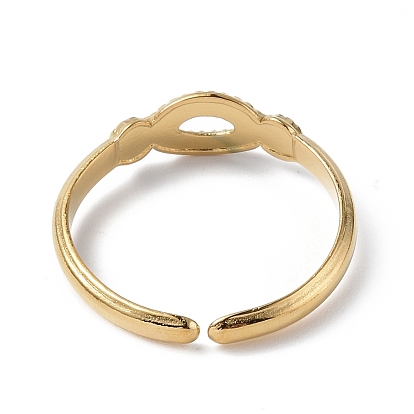 304 fornitura de anillo de puño abierto de acero inoxidable, configuraciones de timbre, oval