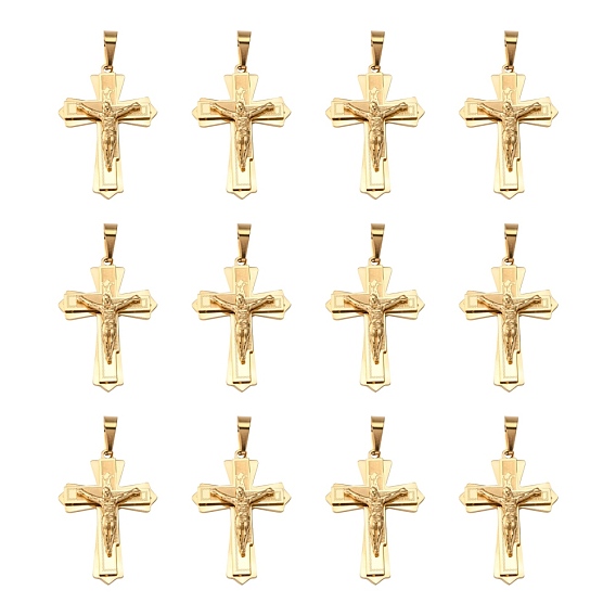 304 Stainless Steel Crucifix Cross Big Pendants for Easter