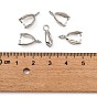 Grade AA Brass Ice Pick Pinch Bails for Pendant Making, Cadmium Free & Nickel Free & Lead Free, 14x7x5mm, Hole: 2mm, Pin: 1mm