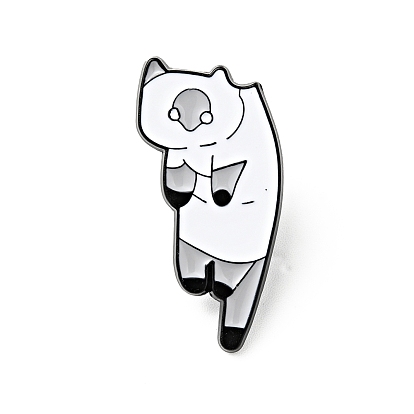 Эмалированная булавка с мультяшным котом, Значок из легкого позолоченного сплава для рюкзака