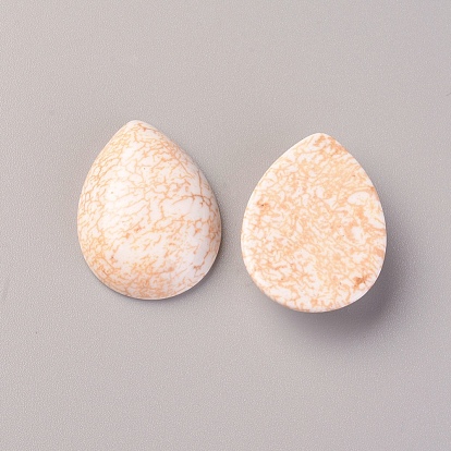 Natural Magnesite Cabochons, Dyed, Teardrop