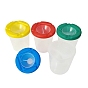 Cubo de lavado de pinceles de pintura para niños de plástico, taza de barril de pluma de lavado, bote de cepillo de lavado