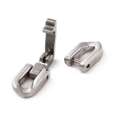304 Stainless Steel Fold Over Clasps, for Bracelet Necklace Making