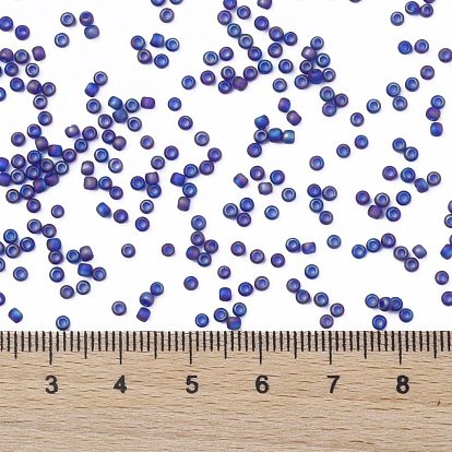 TOHO Round Seed Beads, Japanese Seed Beads, Frosted, Transparent Rainbow