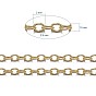 Brass Cable Chains, Soldered, with Spool, Oval, Cadmium Free & Lead Free, Long-Lasting Plated