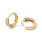 Cubic Zirconia Hinged Hoop Earrings, Real 18K Gold Plated Brass Jewelry for Women, Cadmium Free & Nickel Free & Lead Free