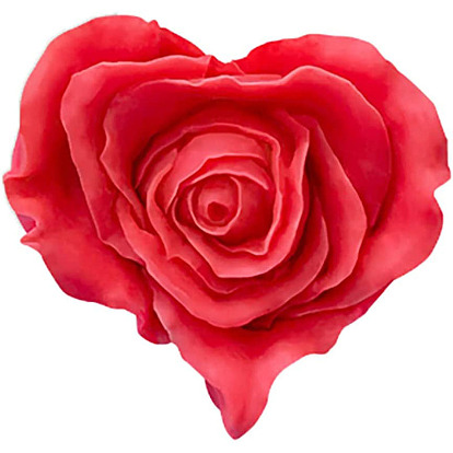 Формы для ароматизированных свечей, сердце с цветком в силиконовой форме, на день Святого Валентина