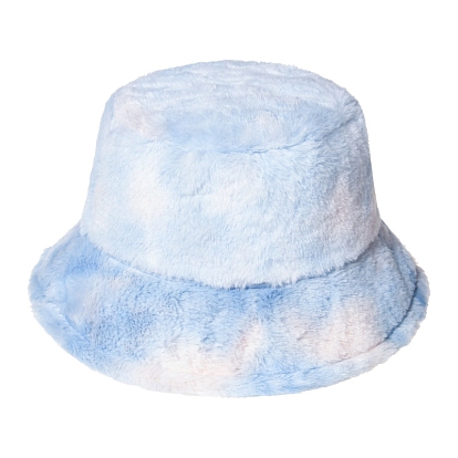 Faux Rabbit Fur Winter Bucket Hat, Soft Warm Hat for Women