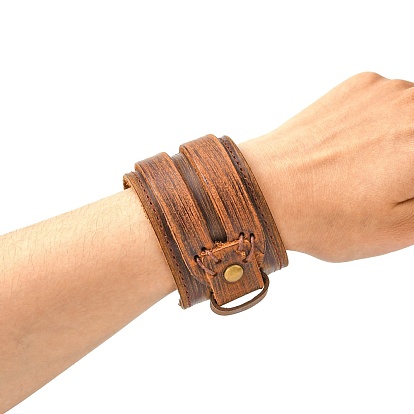Leather Wrap Snap Bracelets