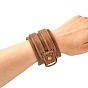 Leather Wrap Snap Bracelets