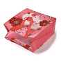 Sacs cadeaux pliants réutilisables non tissés avec poignée, motif de fleurs imprimées sur le thème de la fête des mères, sac à provisions imperméable portable pour emballage cadeau, rectangle