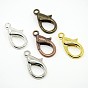 Tibetan Style Alloy Lobster Claw Clasps, 30x15x4mm, Hole: 3mm
