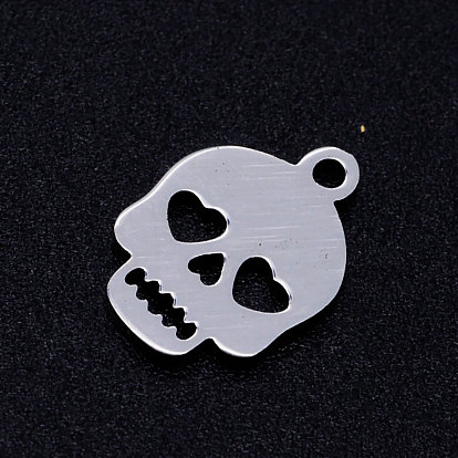 201 Stainless Steel Charms, Skull