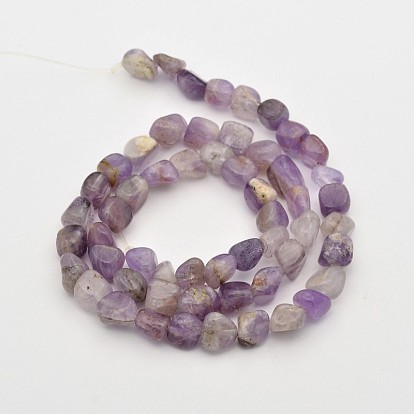 Natural Amethyst Bead Strands, 5~7X5~7mm, Hole: 1mm, about 15.7 inch