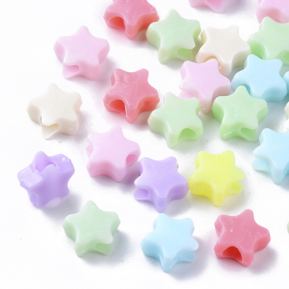Opaque Polystyrene(PS) Plastic Beads, Star
