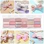 9 Yards 3 Styles Polyester Ribbon, for DIY Handmade Craft, Hair Bowknots and Gift Decoration, Light Pink Palette
