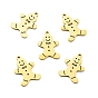 201 Stainless Steel Pendants, Christmas Theme, Gingerbread Man