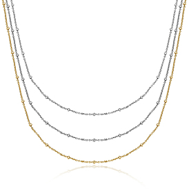 925 Sterling Silver Satellite Chains Necklaces