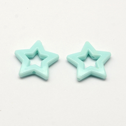 Opaques cadres de perles acryliques, étoiles