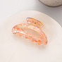 Transparent Floral Pattern Acrylic Claw Hair Clips, Hair Accessories for Girl, Women