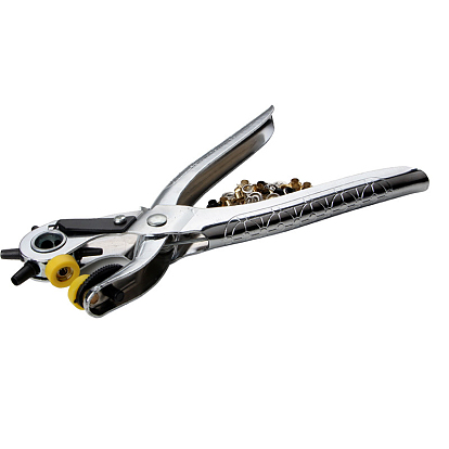 Staninless Steel 3-In-1 Grommet Eyelet Pliers Tool, with Hole Puncher