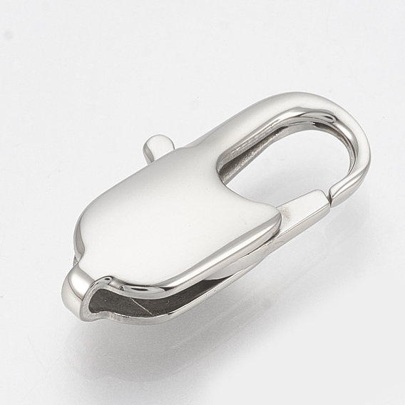 304 Stainless Steel Lobster Claw Clasps, Oval