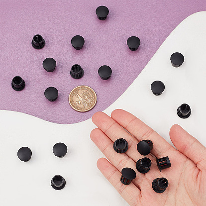 Gorgecraft 100Pcs Plastic Hole Plugs, Snap in Flush Type Hole Plugs, Post Pipe Insert End Caps, for Furniture Fencing, Column