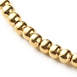 Cross Synthetic Turquoise(Dyed) Beads Stretch Bracelet for Girl Women, 304 Stainless Steel Beads Bracelet, Golden