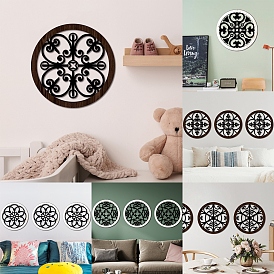 Mandala Pattern Wood Decor Wall Decorations, Self-adhesion, for Bedroom Home Living Room Ornament