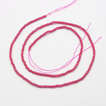 Faceted Quartz Beads Strands, Dyed, Round