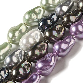 Perles de perles de coquille galvanoplastie, nuggets