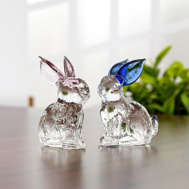 Décorations d'affichage de figurines de lapin en lampadaire faites à la main, pour la décoration de bureau et de maison